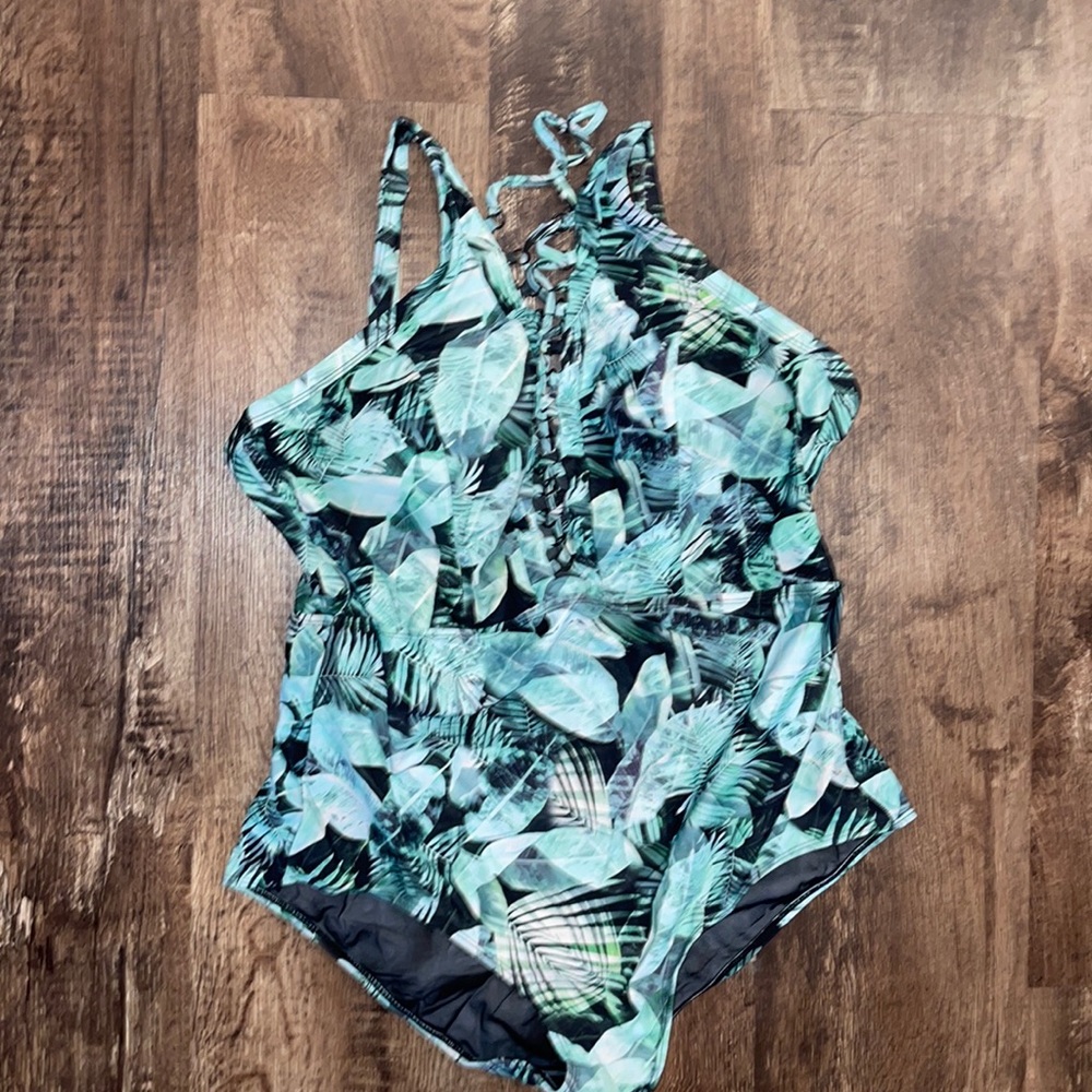 Torrid lattice wireless swim suit